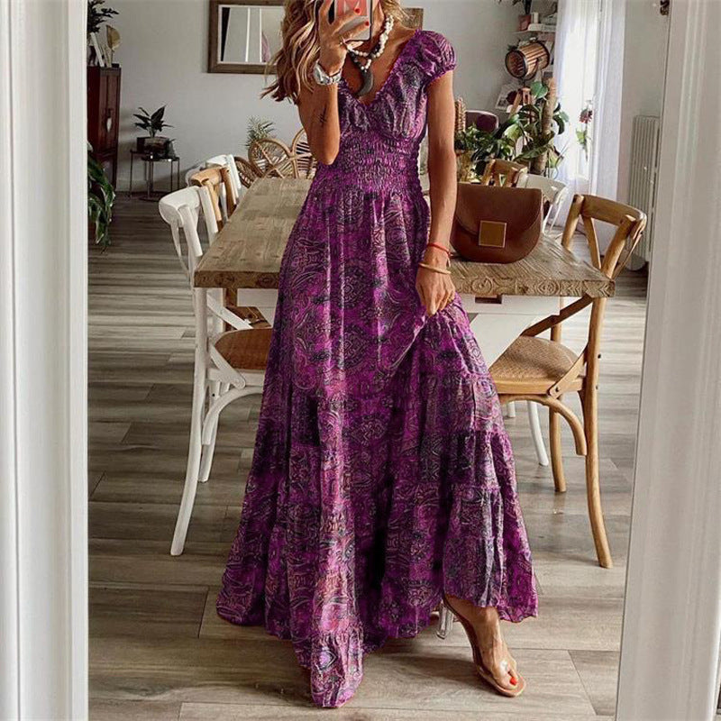 Wunibald – Gemustertes Boho-Maxikleid