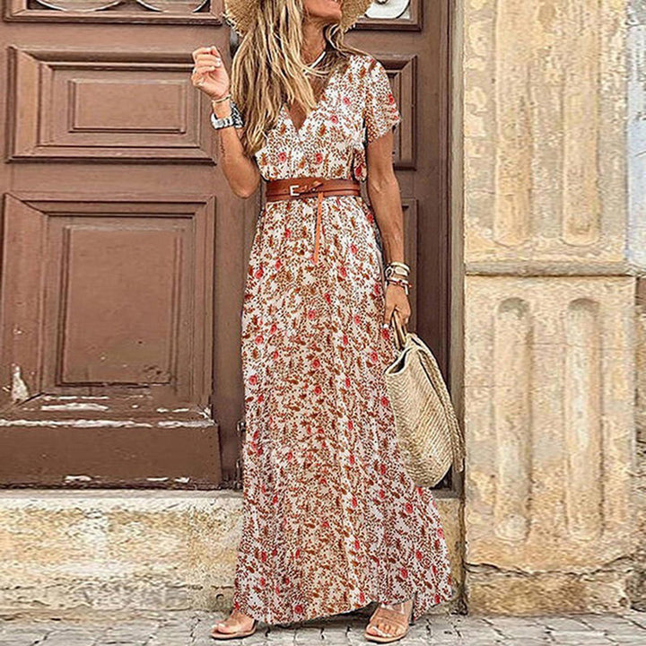Xylara – Bedrucktes Maxi-Wickelkleid