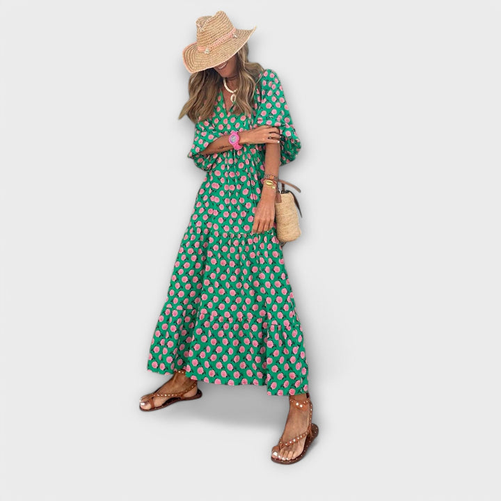 Zeliah – Gemustertes Maxikleid