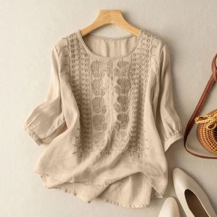 Aurora – Gebluste bestickte Bluse