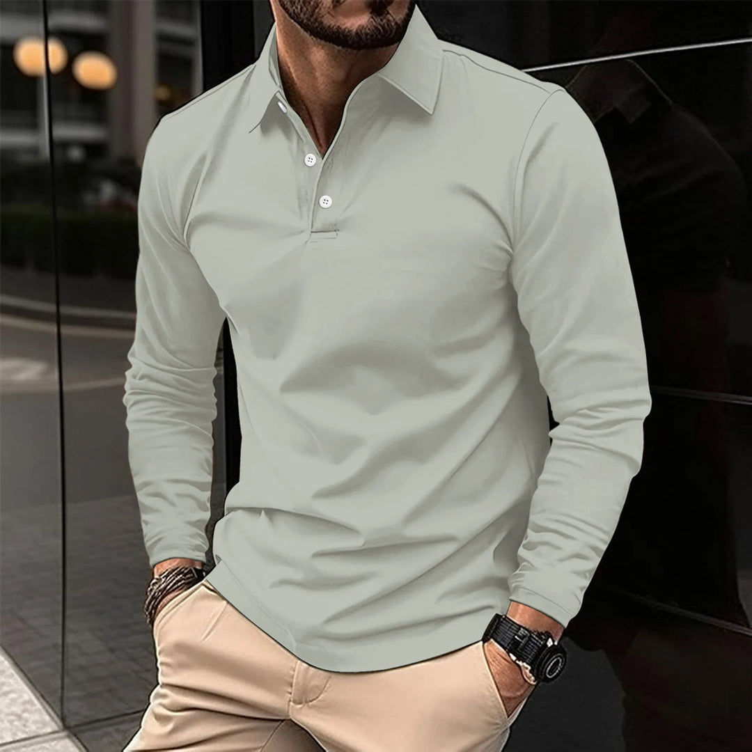 Ysmar – Langarm-Poloshirt