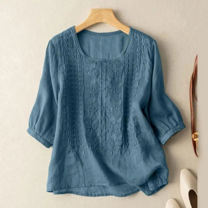 Aurora – Gebluste bestickte Bluse