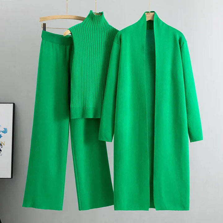 Felmina – Dreiteiliges Strick-Co-ord-Set