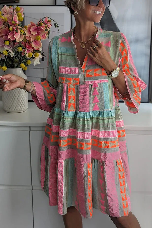 Juliane – Boho-Stufen-Swingkleid