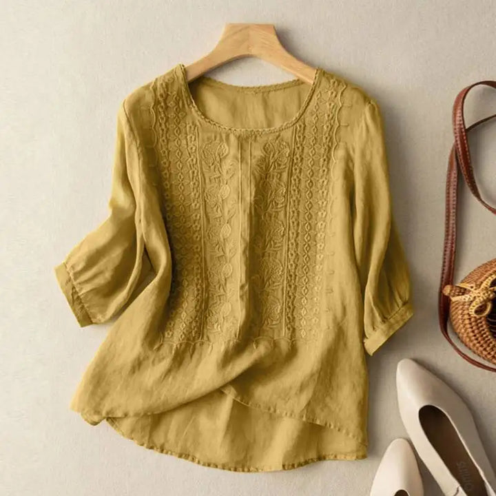 Aurora – Gebluste bestickte Bluse