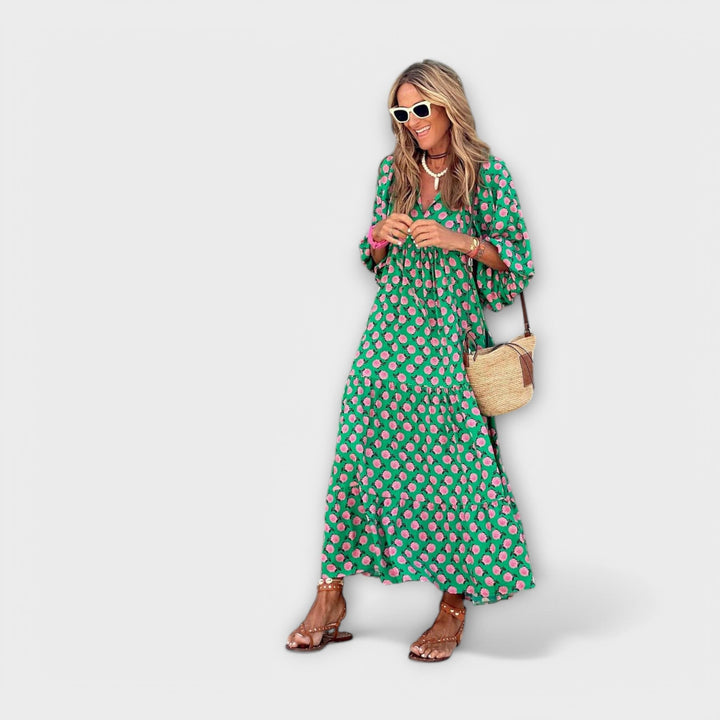 Zeliah – Gemustertes Maxikleid