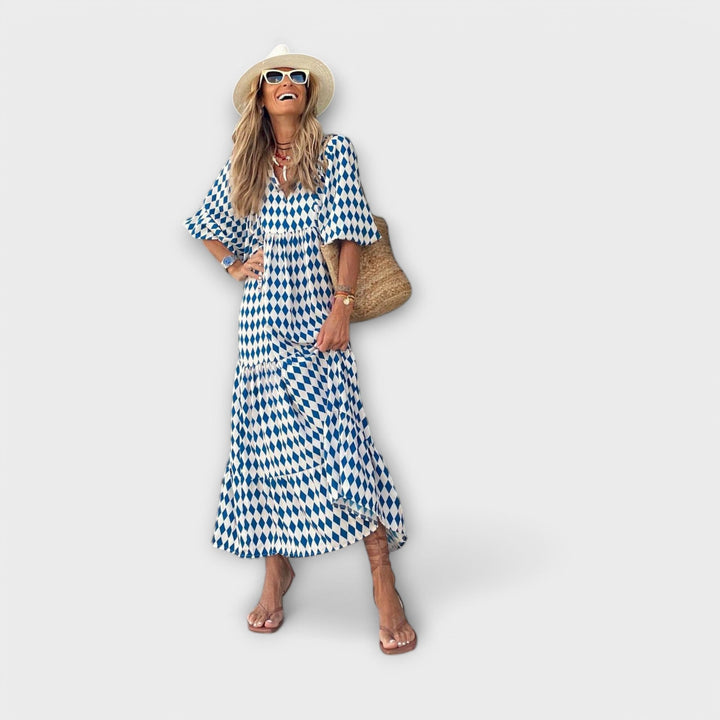 Zeliah – Gemustertes Maxikleid