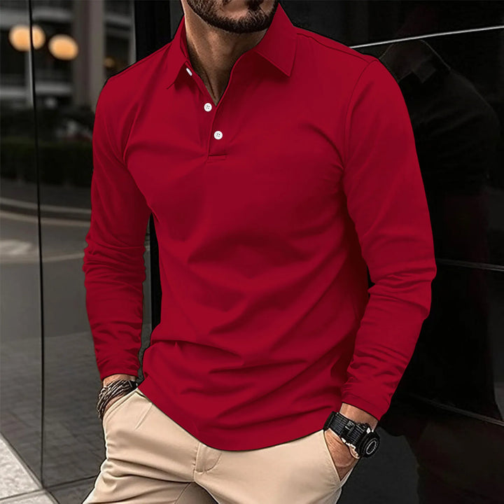 Ysmar – Langarm-Poloshirt
