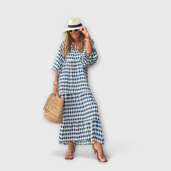 Zeliah – Gemustertes Maxikleid