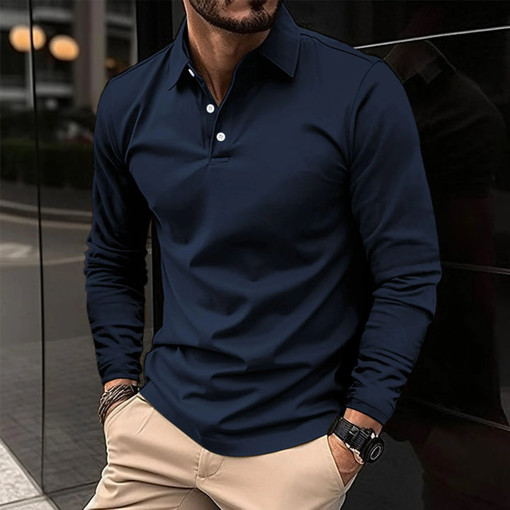 Ysmar – Langarm-Poloshirt