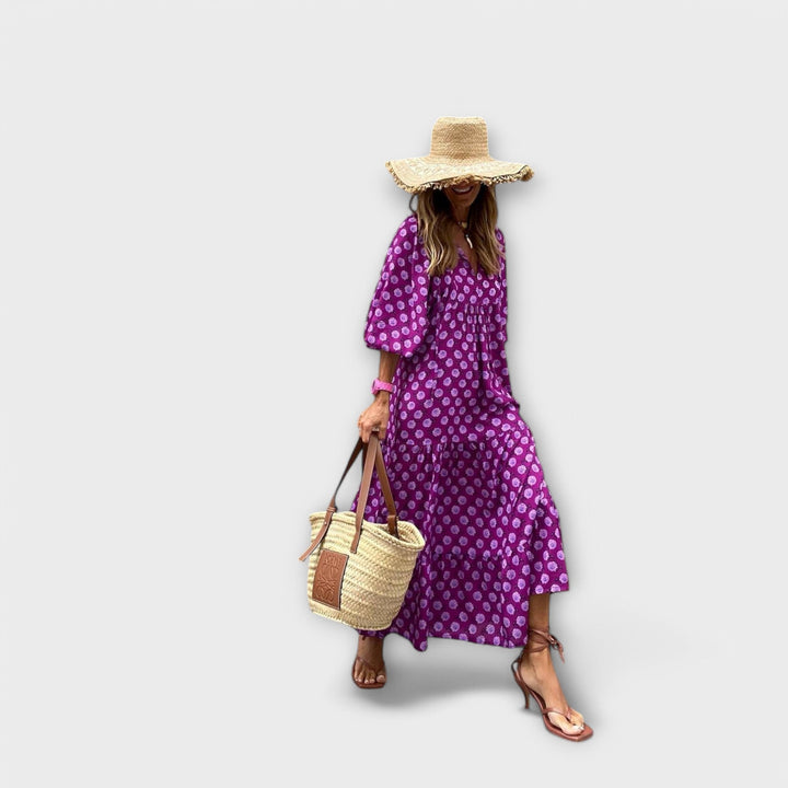 Zeliah – Gemustertes Maxikleid