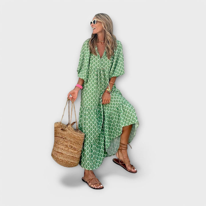 Zeliah – Gemustertes Maxikleid