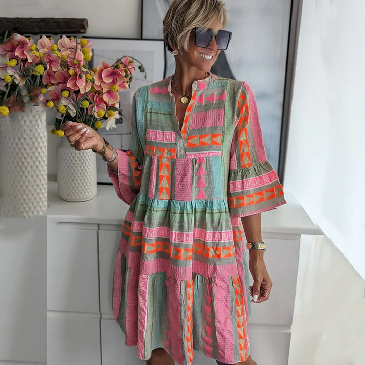 Juliane – Boho-Stufen-Swingkleid