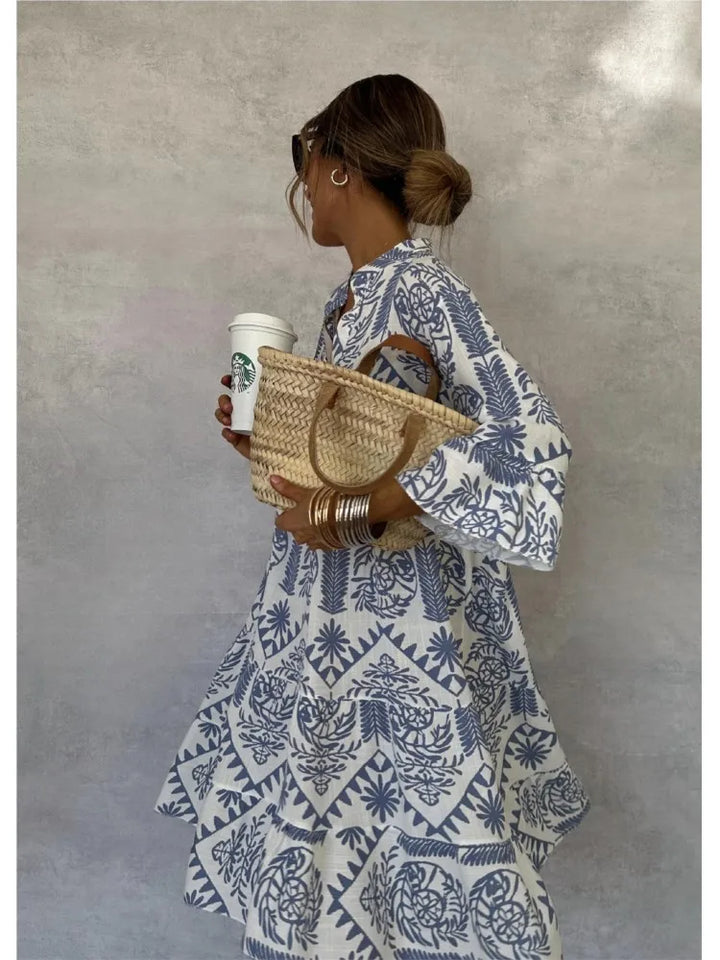 Wila – Locker geschnittenes Hemdblusenkleid mit Print