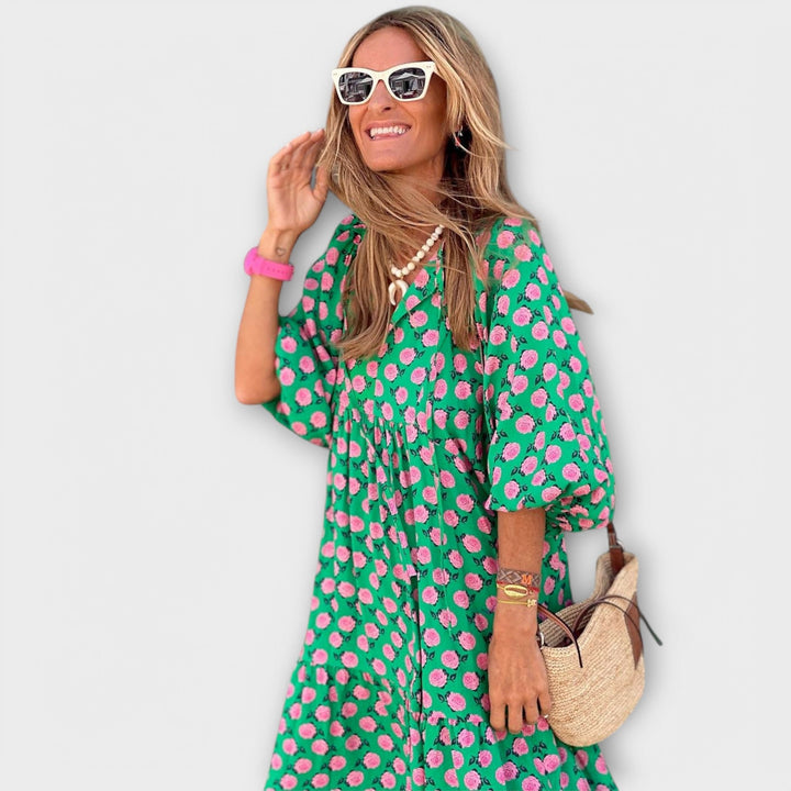 Zeliah – Gemustertes Maxikleid