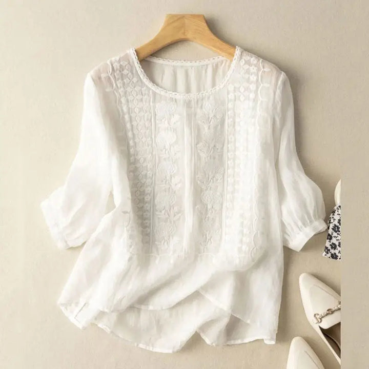 Aurora – Gebluste bestickte Bluse