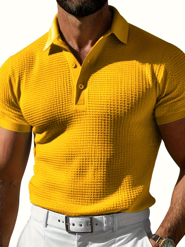 Xandro – Strukturierter Kurzarm-Poloshirt