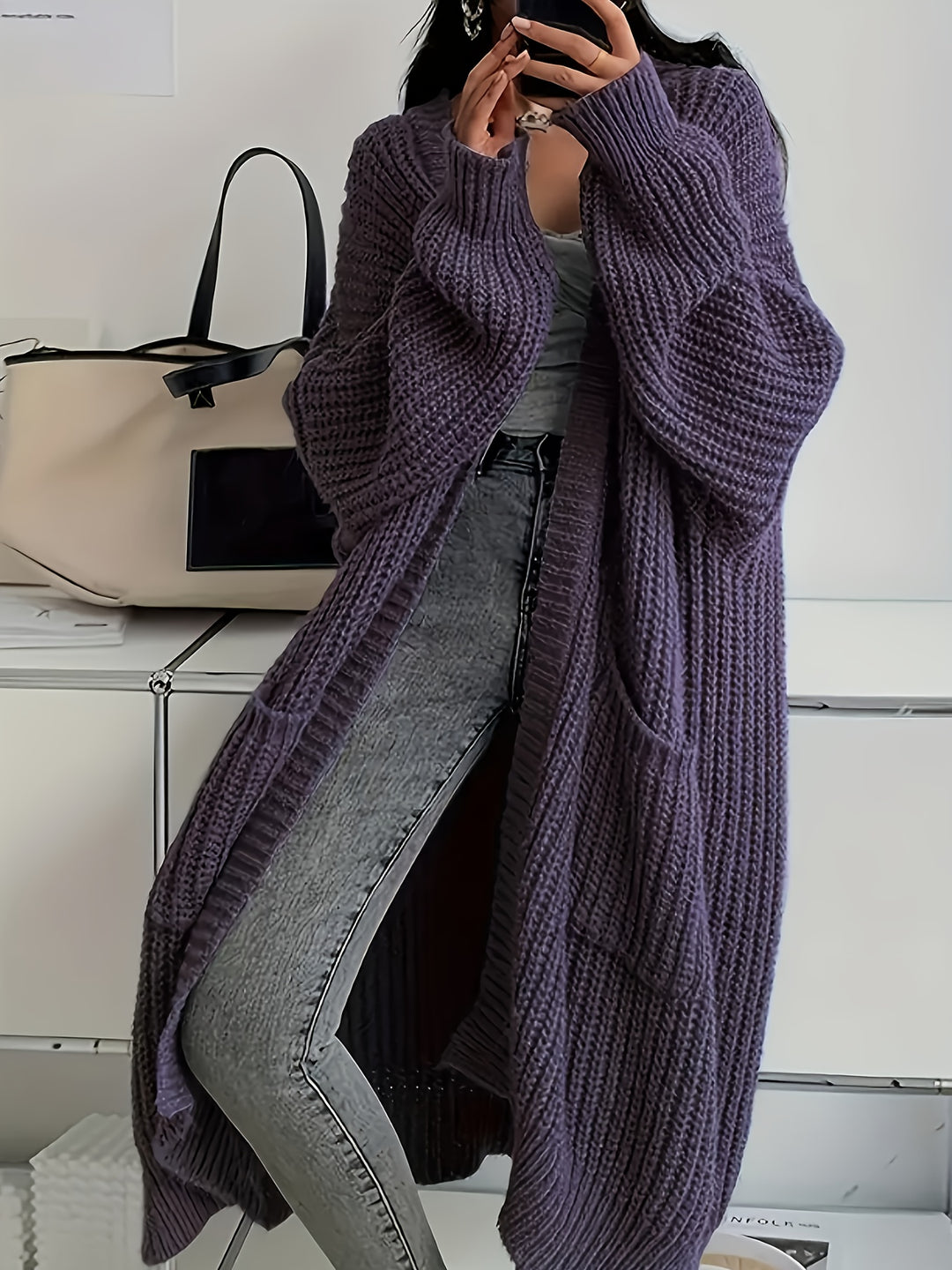 Abellie – Langer Strick-Cardigan