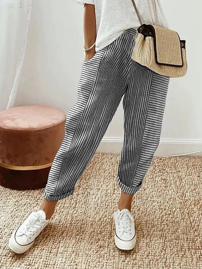 Rory – Gestreifte Relaxed-Hose