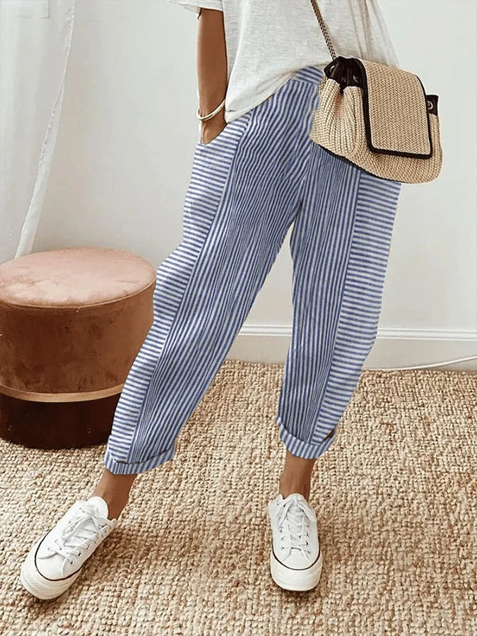 Rory – Gestreifte Relaxed-Hose