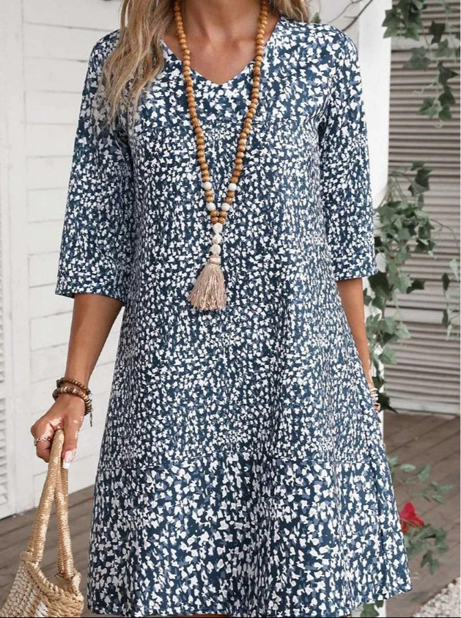 Ailsa – Bedrucktes Boho-Midikleid