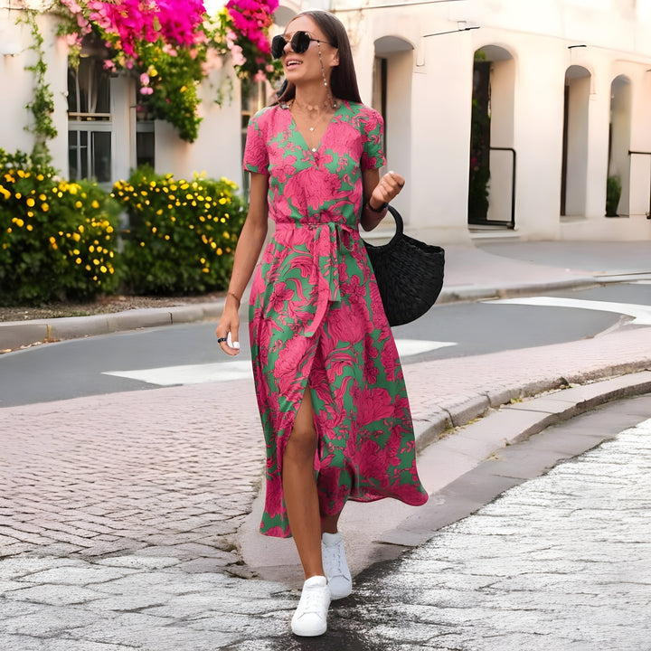 Fritzi – Wickelkleid mit Abstraktem Print