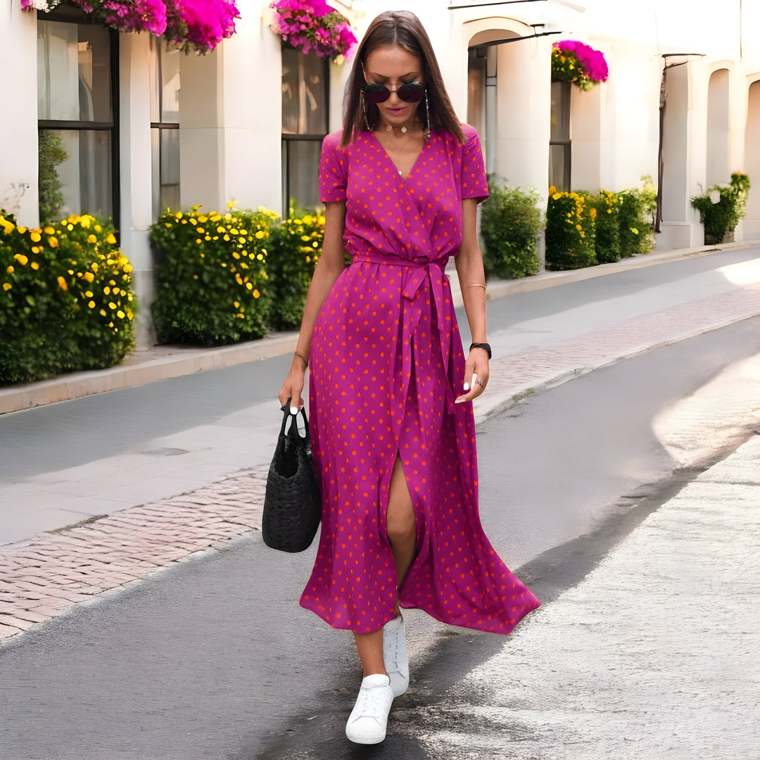 Fritzi – Wickelkleid mit Abstraktem Print