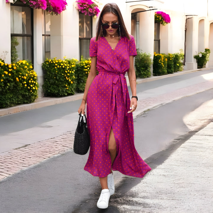 Fritzi – Wickelkleid mit Abstraktem Print