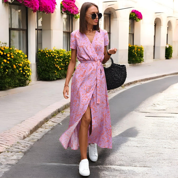 Fritzi – Wickelkleid mit Abstraktem Print