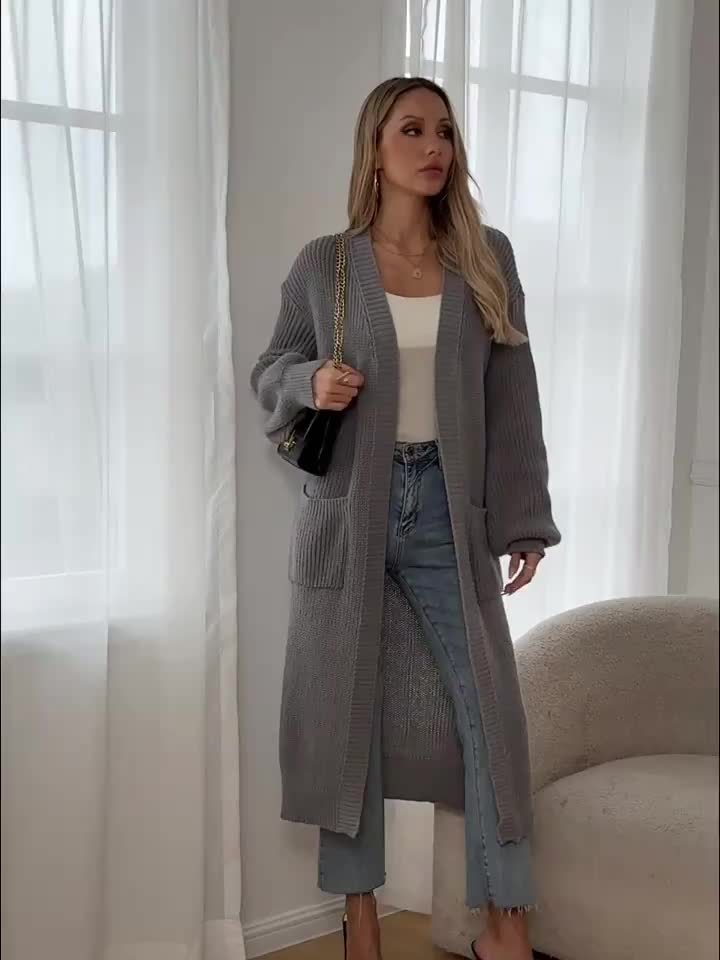 Abellie – Langer Strick-Cardigan