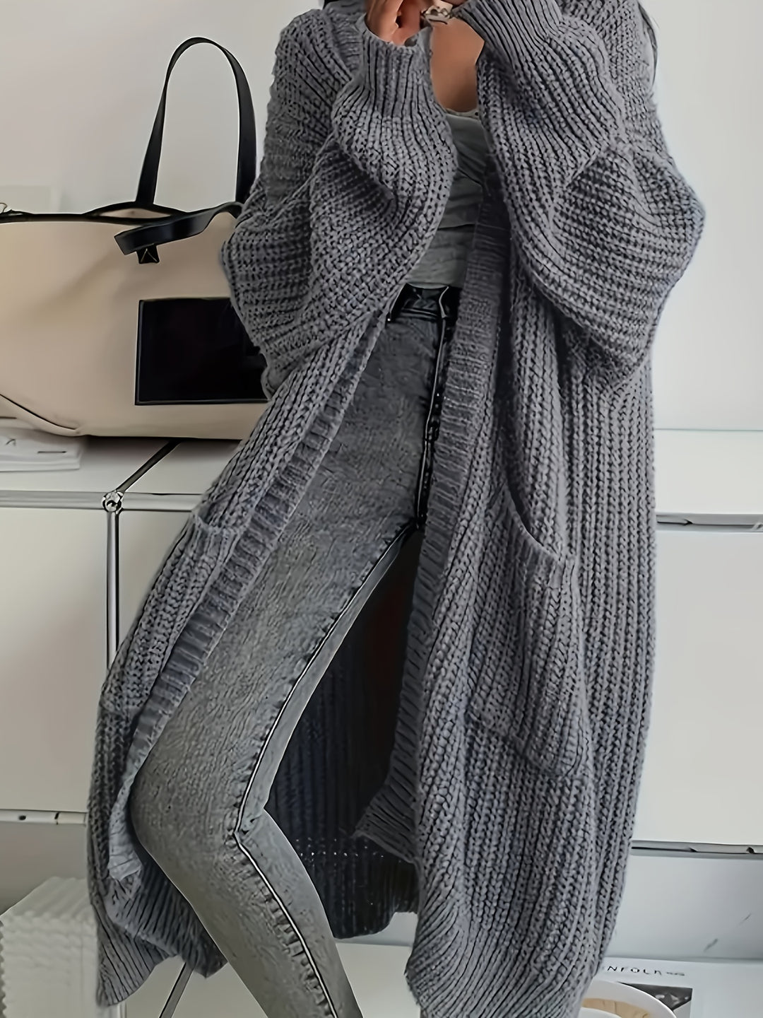 Abellie – Langer Strick-Cardigan