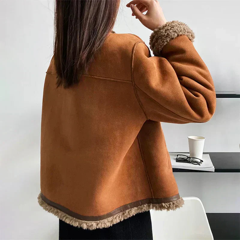 Terhild – Jacke mit Shearling-Besatz