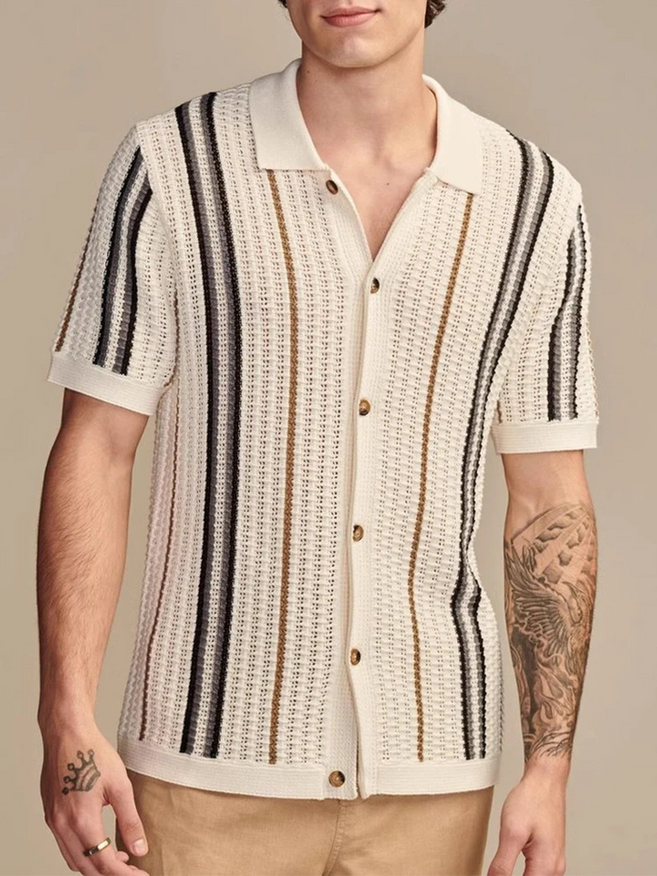 Darian – Strukturiertes Strick-Poloshirt