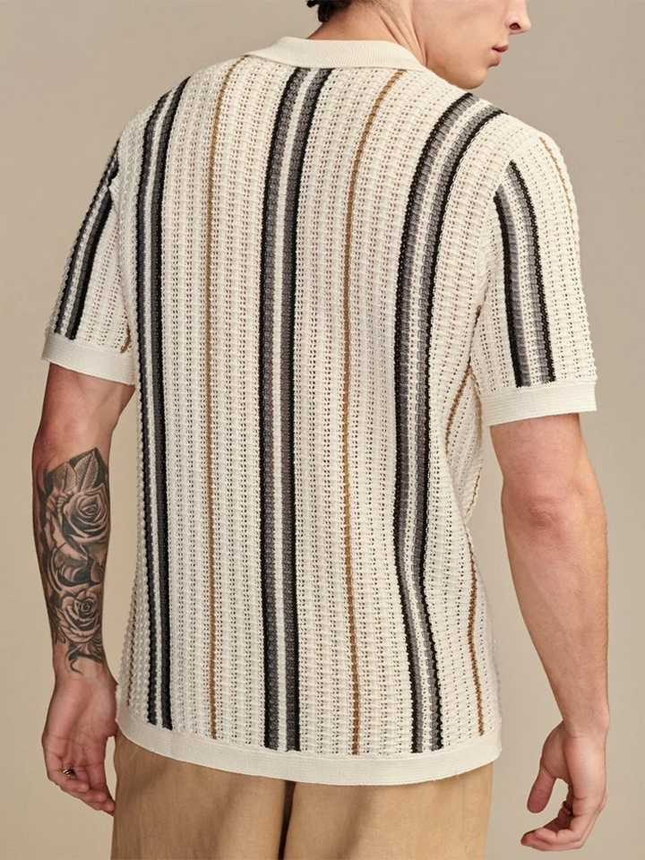 Darian – Strukturiertes Strick-Poloshirt