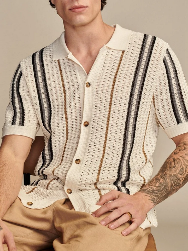 Darian – Strukturiertes Strick-Poloshirt