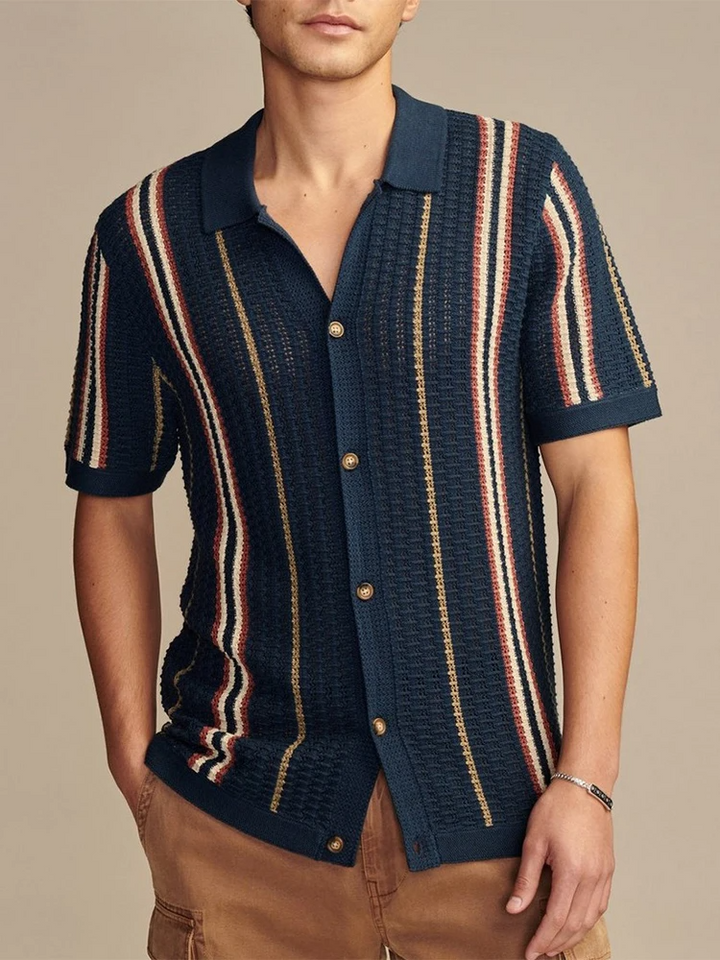Darian – Strukturiertes Strick-Poloshirt