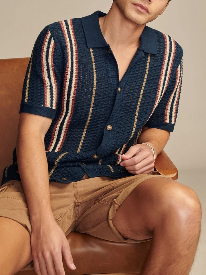 Darian – Strukturiertes Strick-Poloshirt