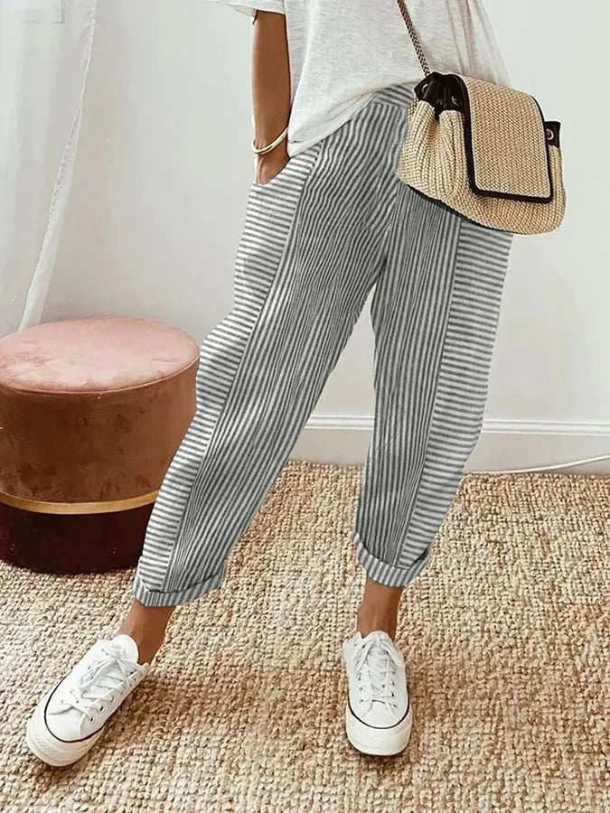 Rory – Gestreifte Relaxed-Hose