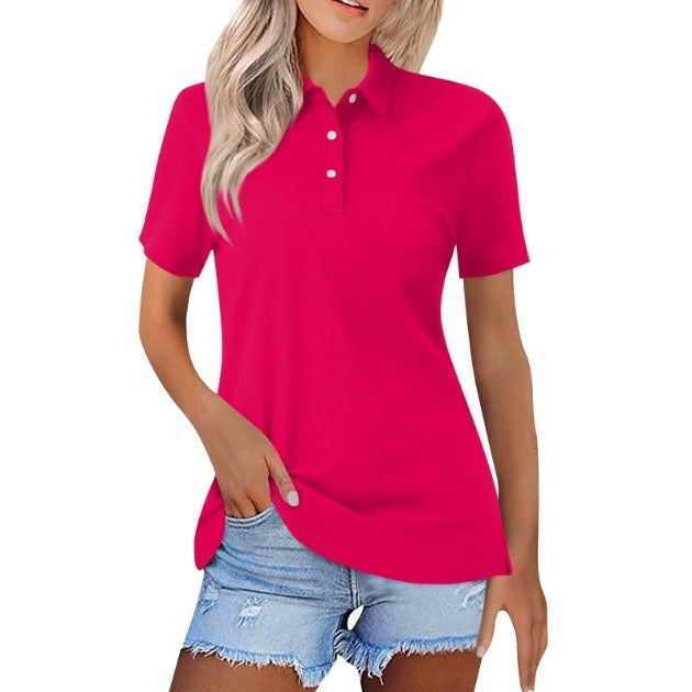 Priscella – Klassisches Polo-Top mit Knöpfen