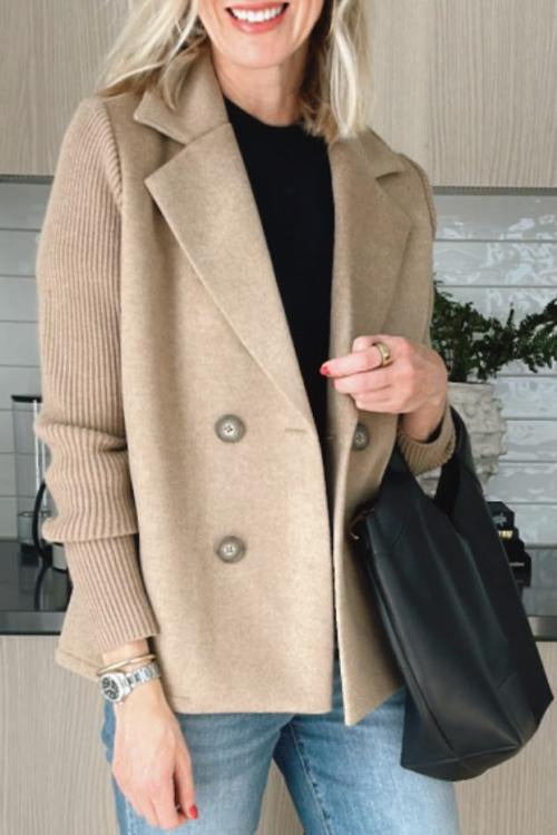 Dawn – Doppelreihiger Strickblazer