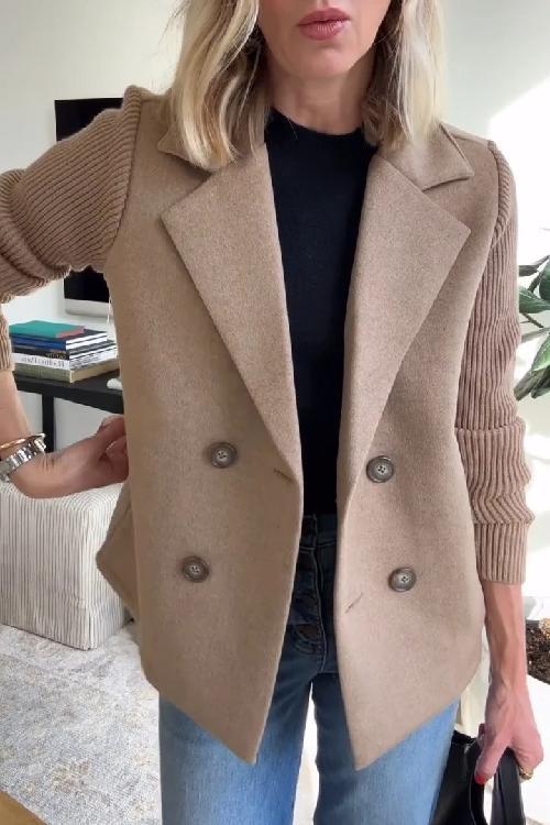 Dawn – Doppelreihiger Strickblazer