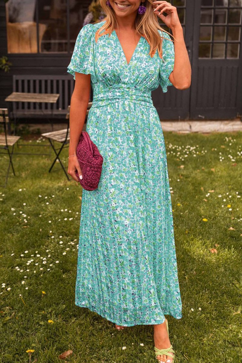Xabrina – Maxikleid mit Empire-Taille und Blumenmuster