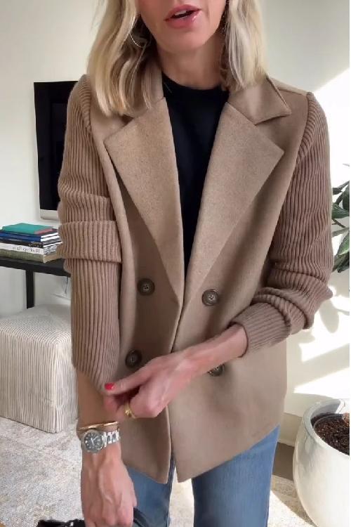 Dawn – Doppelreihiger Strickblazer