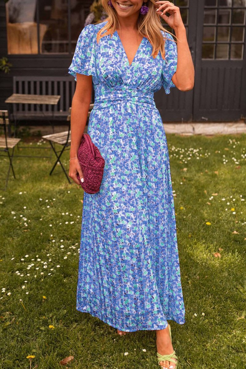 Xabrina – Maxikleid mit Empire-Taille und Blumenmuster