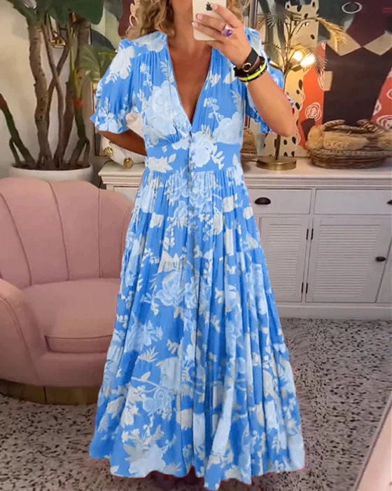 Winifred – Fließendes Maxikleid mit Blumenmuster