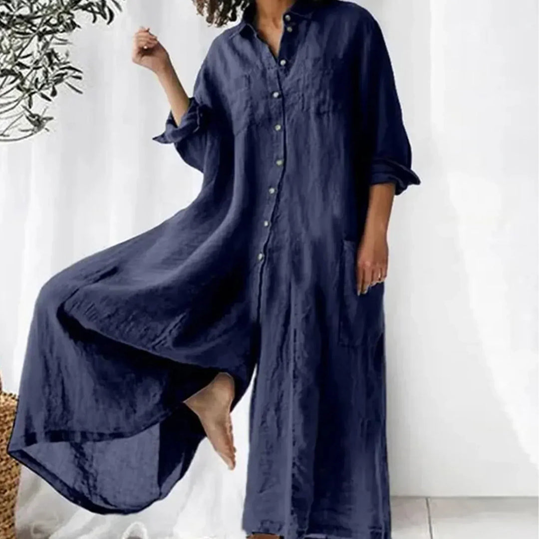 Juliane – Oversized Hemdblusenkleid mit Knopfleiste