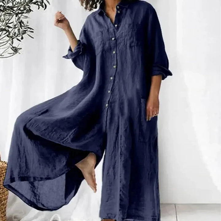 Juliane – Oversized Hemdblusenkleid mit Knopfleiste