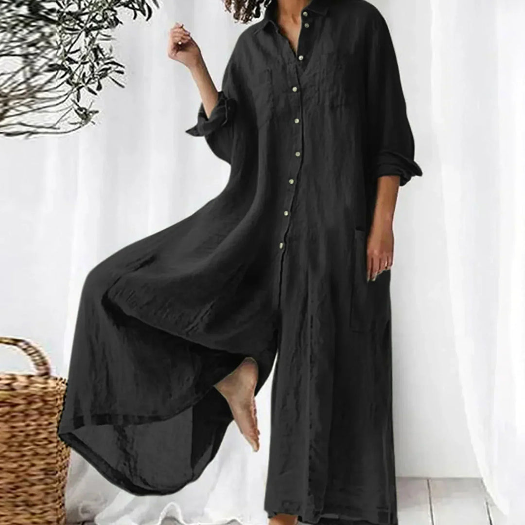 Juliane – Oversized Hemdblusenkleid mit Knopfleiste