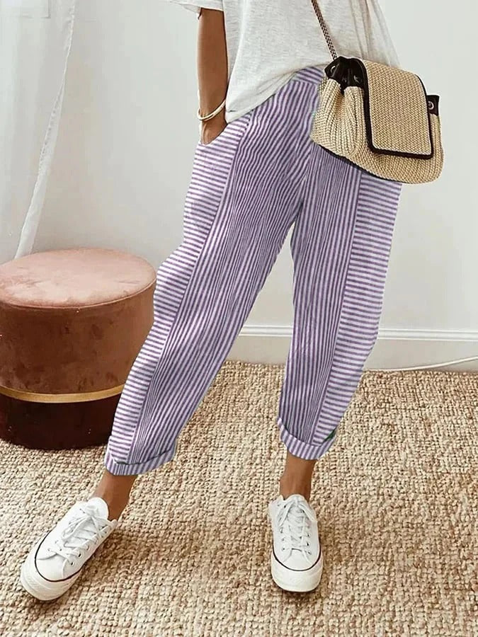Rory – Gestreifte Relaxed-Hose