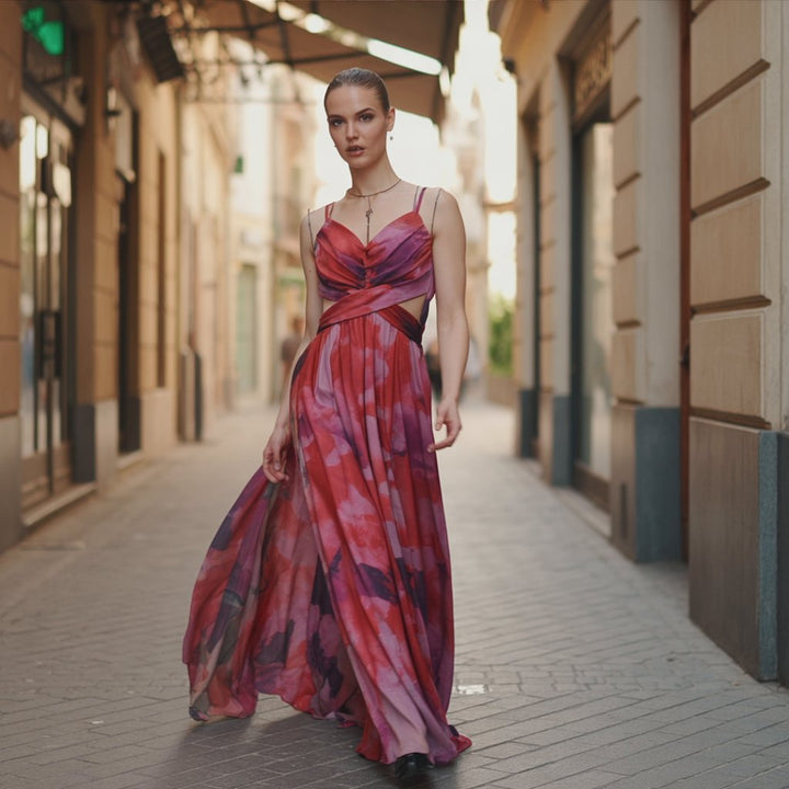 Aelwena – Träger-Ombre-Maxikleid